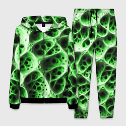 Костюм мужской Зелёная пористая структура, цвет: 3D-черный