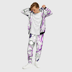 Костюм мужской Фиолетово-белый мрамор, цвет: 3D-черный — фото 2