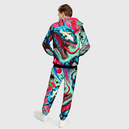 Мужской костюм Свирепый Веном - граффити / 3D-Черный – фото 4
