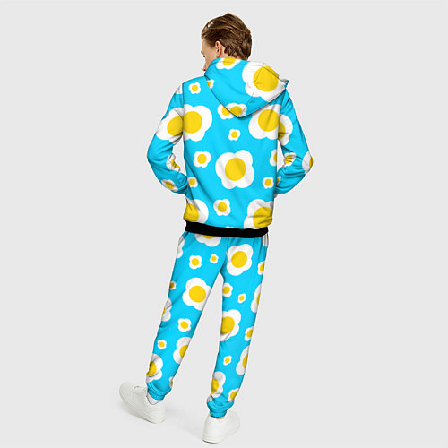 Мужской костюм Яичница голубая / 3D-Черный – фото 4