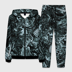 Костюм мужской Гладиатор и минотавр на фоне мечей и щитов, цвет: 3D-черный