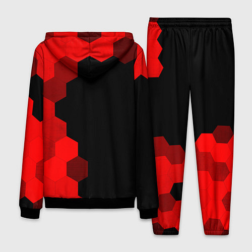 Мужской костюм Mass Effect - red gradient по-вертикали / 3D-Черный – фото 2