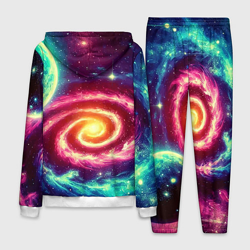 Мужской костюм Spiral galaxy - neon glow / 3D-Белый – фото 2