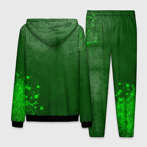 Мужской костюм Powerwolf - green gradient вертикально / 3D-Черный – фото 2