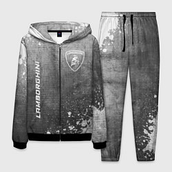 Мужской костюм Lamborghini - grey gradient вертикально