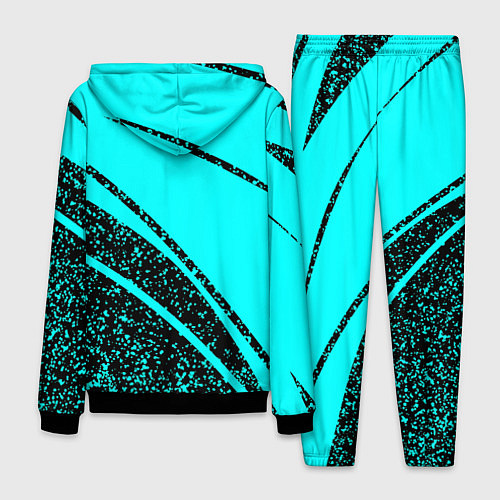 Мужской костюм Sport голубой с чёрным в крапинку / 3D-Черный – фото 2