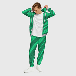 Костюм мужской Зелёный абстракция с полосами, цвет: 3D-меланж — фото 2