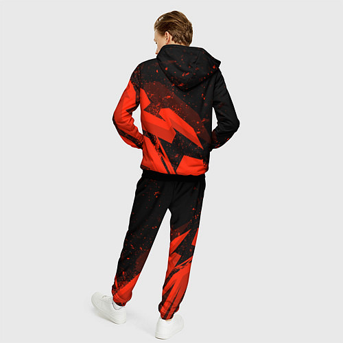 Мужской костюм Dota 2 - красные брызги / 3D-Черный – фото 4