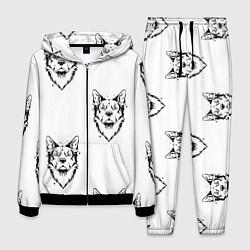 Костюм мужской Голова собаки, цвет: 3D-черный