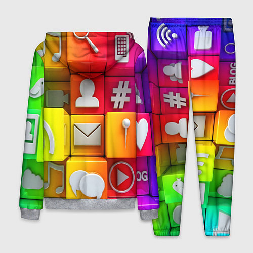 Мужской костюм Square / 3D-Меланж – фото 2