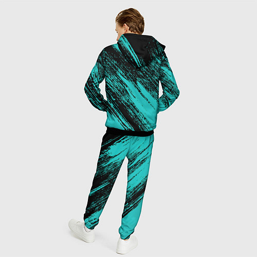 Мужской костюм The color is black and light blue / 3D-Черный – фото 4