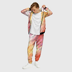 Костюм мужской Абстракция жёлтый с оранжевым, цвет: 3D-черный — фото 2