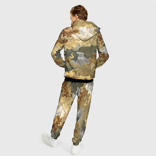 Мужской костюм Золотистый камуфляж / 3D-Черный – фото 4