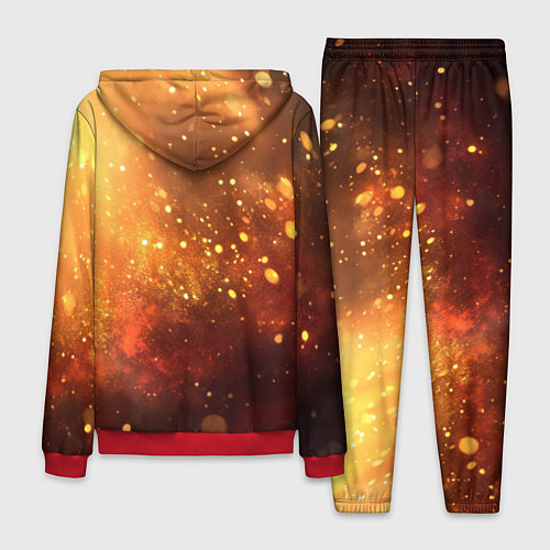 Мужской костюм Золотая блестящая текстура / 3D-Красный – фото 2