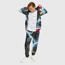 Костюм мужской Разряд молний текстура, цвет: 3D-красный — фото 2