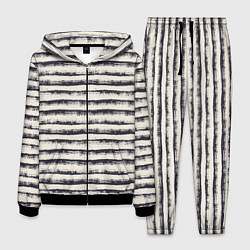 Костюм мужской Тёмные полосы на светлом, цвет: 3D-черный