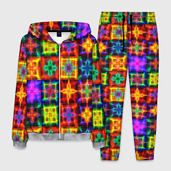 Костюм мужской Неоновое стекло абстракция, цвет: 3D-меланж