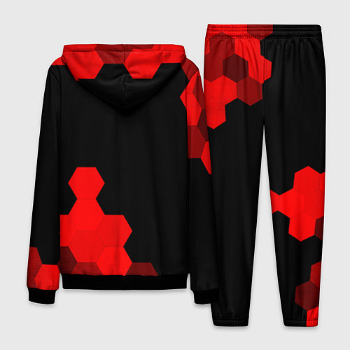 Мужской костюм Tesla - red gradient вертикально / 3D-Черный – фото 2