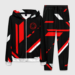 Костюм мужской Nirvana текстура полосы, цвет: 3D-белый