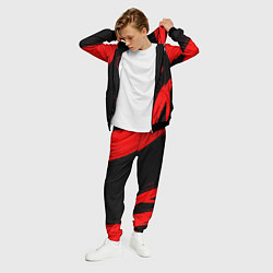 Костюм мужской Danganronpa - red gradient вертикально, цвет: 3D-черный — фото 2