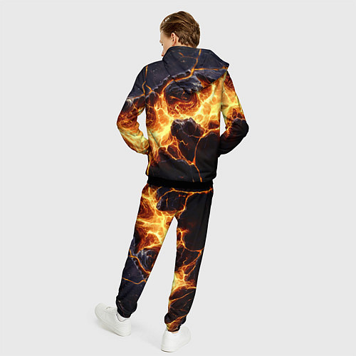 Мужской костюм Золотая лава текстура / 3D-Черный – фото 4