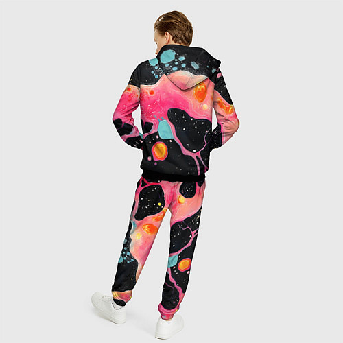 Мужской костюм Розовая текстура в черном / 3D-Черный – фото 4