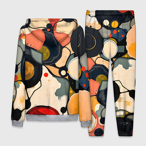 Мужской костюм Абстракция с кругами и краской / 3D-Меланж – фото 2