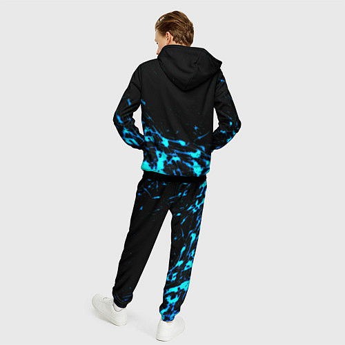 Мужской костюм Monster energy голубые краски / 3D-Черный – фото 4