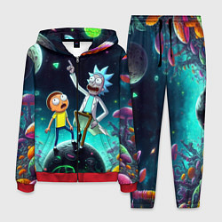 Костюм мужской Рик и Морти на планете сказочных грибов, цвет: 3D-красный