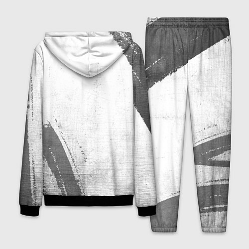 Мужской костюм Skillet - white gradient вертикально / 3D-Черный – фото 2