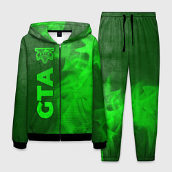 Костюм мужской GTA - green gradient по-вертикали, цвет: 3D-черный