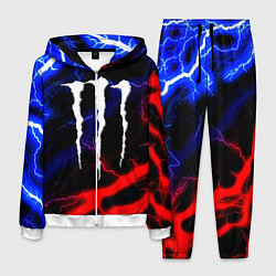 Мужской костюм Monster energy молнии неон