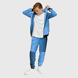 Костюм мужской Градиент сине-голубой пополам, цвет: 3D-черный — фото 2