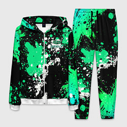 Мужской костюм Geely на фоне брызг граффити