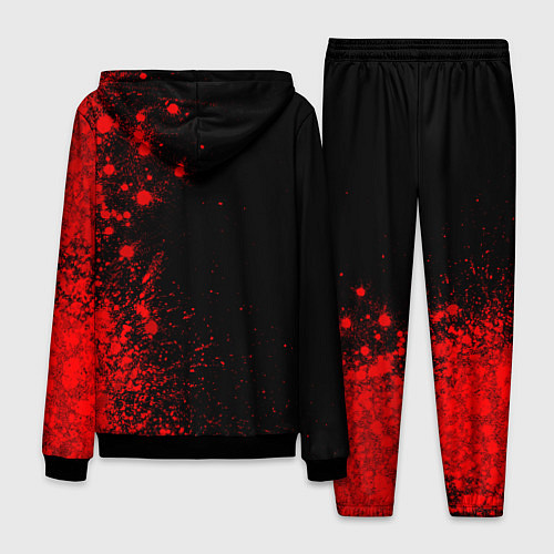 Мужской костюм Bayer 04 - red gradient по-вертикали / 3D-Черный – фото 2
