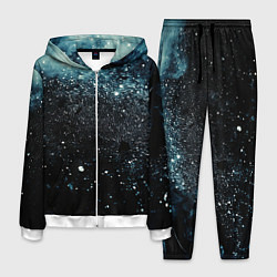 Мужской костюм Черно-синий текстурный фон