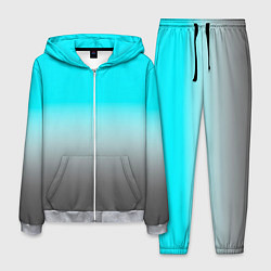 Костюм мужской Серо-голубой светлый градиент, цвет: 3D-меланж