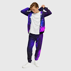 Костюм мужской Космонавт в неоновых облаках, цвет: 3D-черный — фото 2