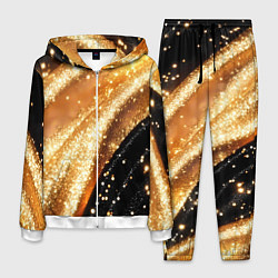 Костюм мужской Золотая текстура на черном фоне, цвет: 3D-белый