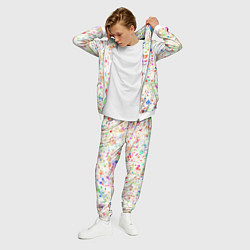 Костюм мужской Белый с разноцветными брызгами, цвет: 3D-белый — фото 2