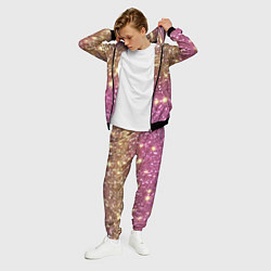 Костюм мужской Золотые блестки на розовом, цвет: 3D-черный — фото 2