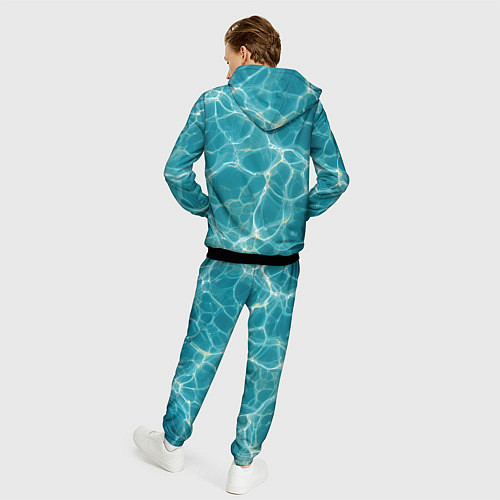 Мужской костюм Текстура воды с бликами / 3D-Черный – фото 4