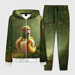 Костюм мужской Шимпанзини бананини ии мем, цвет: 3D-белый