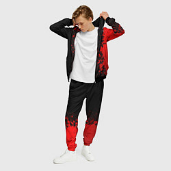 Костюм мужской Among Us - red gradient по-вертикали, цвет: 3D-черный — фото 2