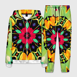 Костюм мужской Салатовый калейдоскоп, цвет: 3D-белый