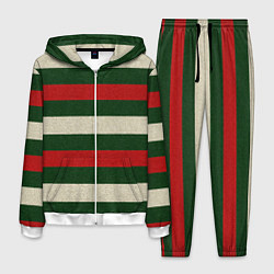 Костюм мужской Цветные лини текстура ткани, цвет: 3D-белый