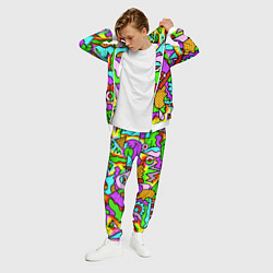 Костюм мужской Абстрактный цветной паттерн, цвет: 3D-белый — фото 2