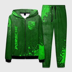 Мужской костюм Porsche - green gradient вертикально