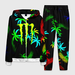 Костюм мужской Monster energy тропики кислотные, цвет: 3D-белый