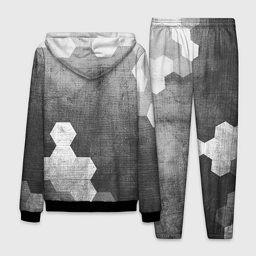 Мужской костюм Fiat - grey gradient вертикально / 3D-Черный – фото 2